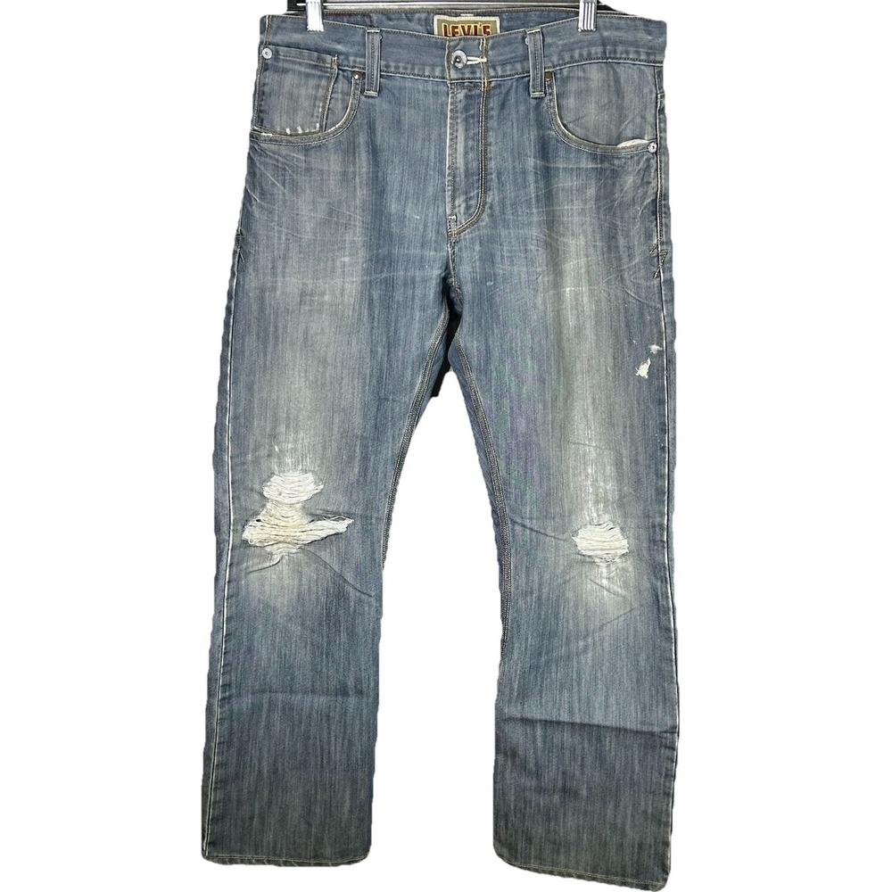 Levi's 514 Jeans Mens 34x30 Blue Original Slim Straight Denim Flip Pocket Worn